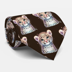 Gravata Estampa de leopardo moderna Kawaii Bebês de chita