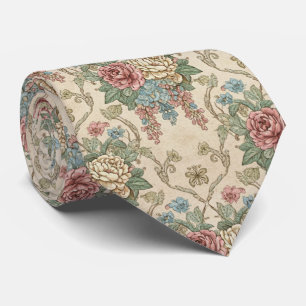 Gravata Estilo Botânico Floral Vintage Cottagecore
