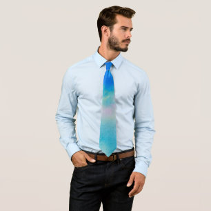 Gravata Estilo Casual de Cinza Verde Azul Gradiente da Águ