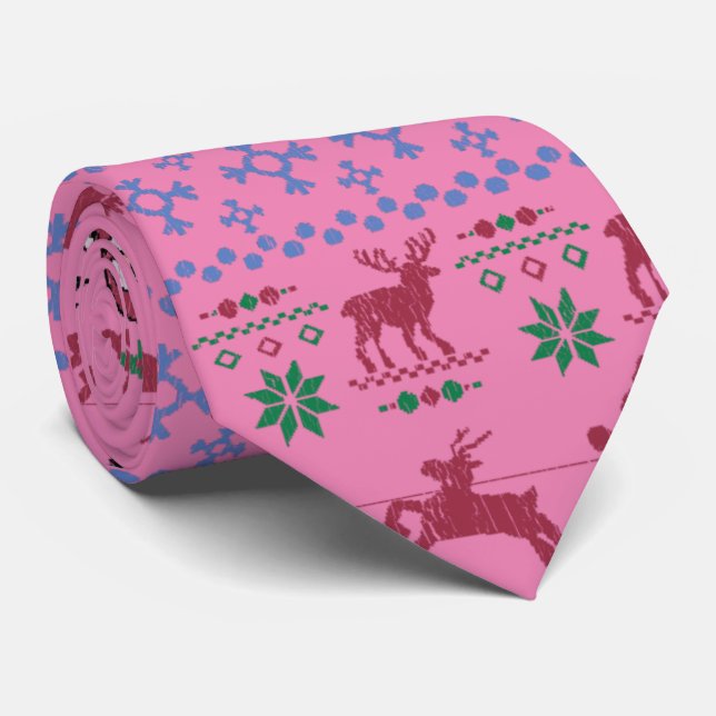 Gravata Estilo de Suéter de Natal Feio Thunder_Cove (Rolled)