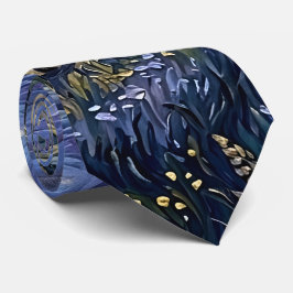 Gravata Estilo de Van Gogh Cipreste Crepúsculo Meia-Noite 