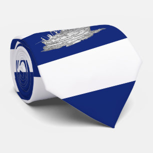 Gravata Estilo do cromo da pesca do espadim em listras