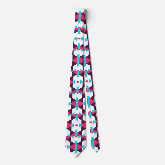 Gravata Estilo Fofo Azul Rosa para Noivo (Frente)