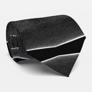 Gravata Estilo moderno de Abstrato de faixa branca e preta