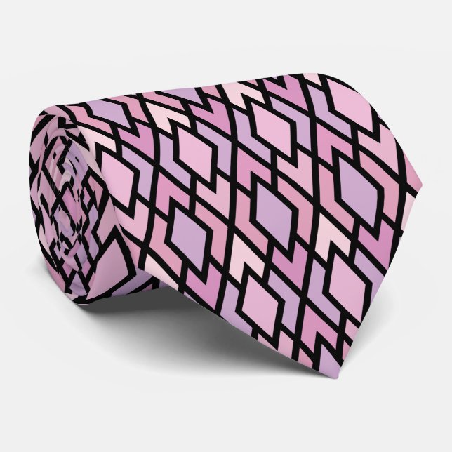 Gravata Estilo Rosa e Preto (Rolled)