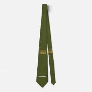 GRAVATA ESTILOSO MODERNO PERSONALIZADO EXÉRCITO VERDE VERI