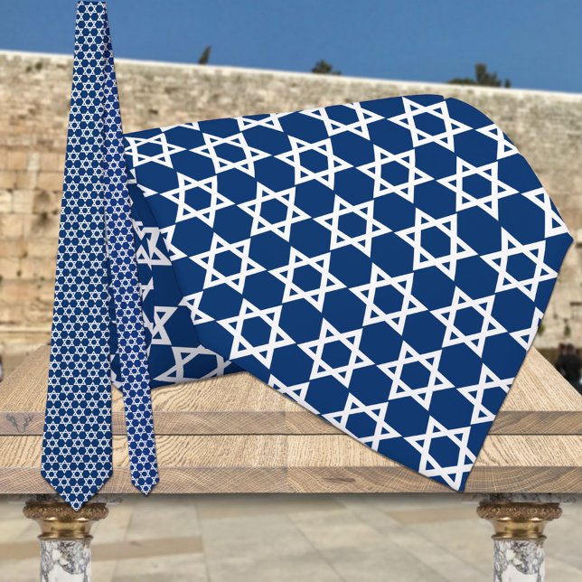 Gravata Estrela Branca De David Marinho Blue (Criador carregado)