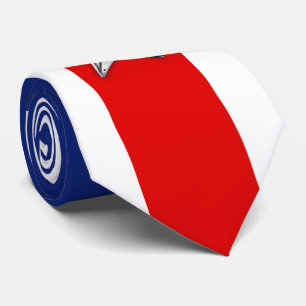 Gravata Estrela de Prata Chrome em Cores Patrióticas Festi