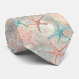 Gravata Estrela-do-mar Costeira Terracota Azul-turquesa Ar