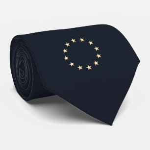 Gravata Estrela - Europe Europa - flag - Schlips