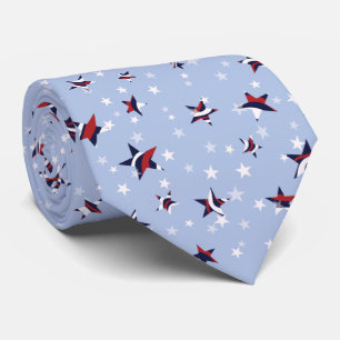 Gravata Estrelas de banner azul-branco patriotas