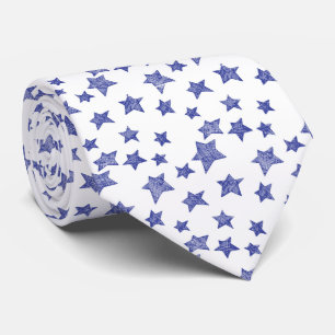 Gravata Estrelas de Natal desenhadas à mão