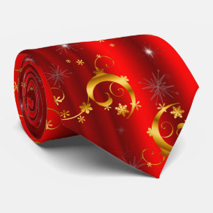 Gravata Estrelas Dourados do Natal, redemoinhos no