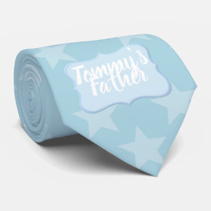 Gravata Estrelas em Azul para Novo papai de um Menino