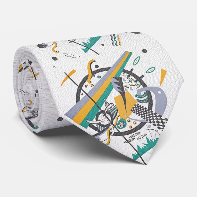 Gravata Estudo de Kandinsky – Pequenos Mundos (Rolled)
