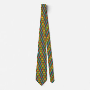 Gravata Etiópia Flag Honeycomb Tie