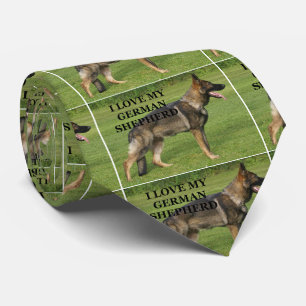 Gravata Eu adoro o meu german shepherd