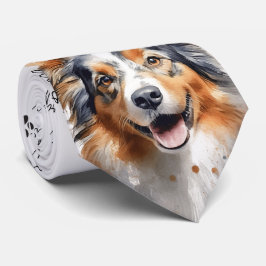 Gravata Eu Amo Cachorros Collie Dog Neck Tie