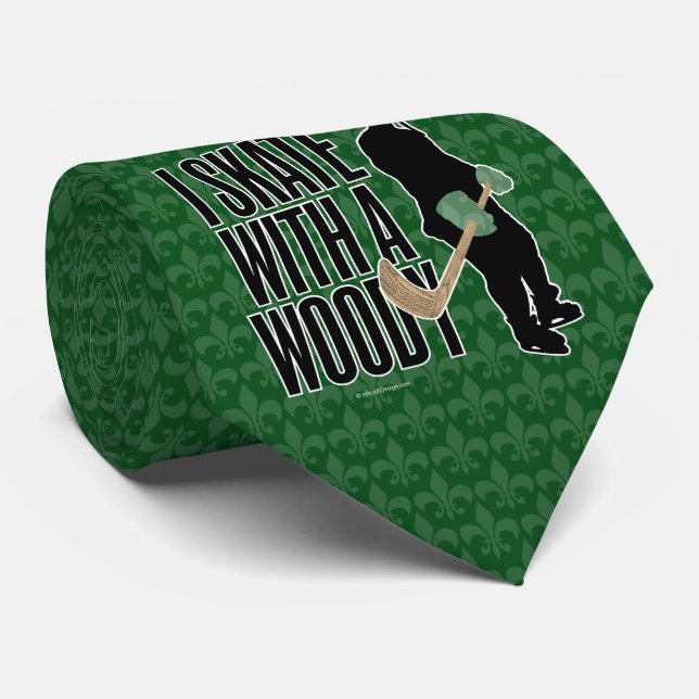 Gravata Eu Skate Com Uma Woody (Hockey) (Rolled)