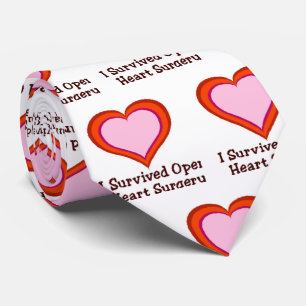 Gravata Eu Sobrevivi à Cirurgia de Coração Aberta