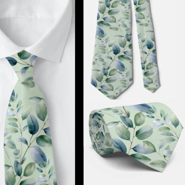 Gravata Eucalyptus Wedk Tie (Criador carregado)