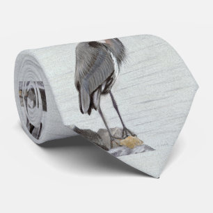 Gravata Excelente Blue Heron