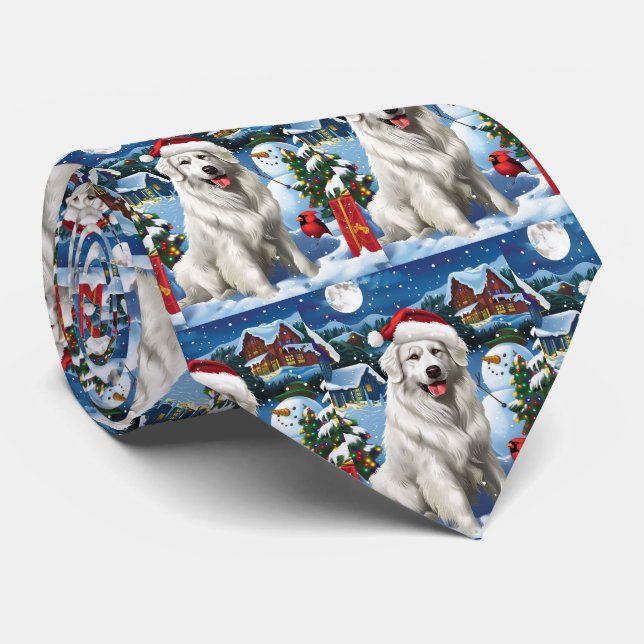 Gravata Excelente Pirenéus Winter Wonderland Natal Joy (Rolled)