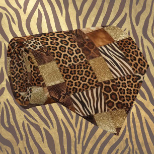 Gravata Exótica   Estampa de Animal Selvagem Afric