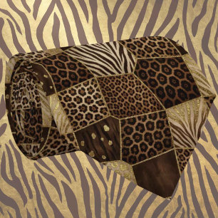 Gravata Exótica   Padrão de Animal Selvagem Africa