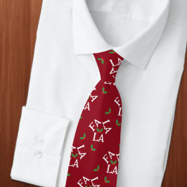 Gravata Fa La Festiva Holly Christmas