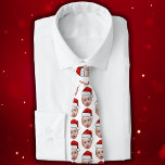 Gravata Fabuloso Papais noeis de Fotografias Personalizada<br><div class="desc">Engraçado Papais noeis de Fotografias Personalizadas Cabeça de Natal</div>