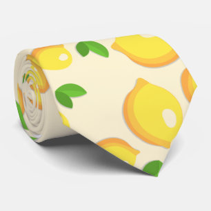 Gravata Faça a limonada - impressão amarelo doce do lim