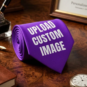 Gravata Faça upload de 2 imagens personalizadas - Adicione