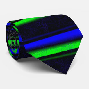 Gravata Faixa Verde Azul Preta