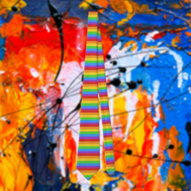 Gravata Faixas do Orgulho: Arco-íris Horizontal (Criador carregado)