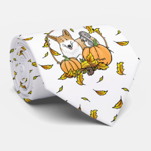 Gravata Fall Pembroke Welsh Corgi (vermelho 1) Pumpkins Cu