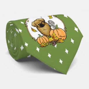 Gravata Fall Tibetan Spaniel (Brown) Dog Pumpkins Fun