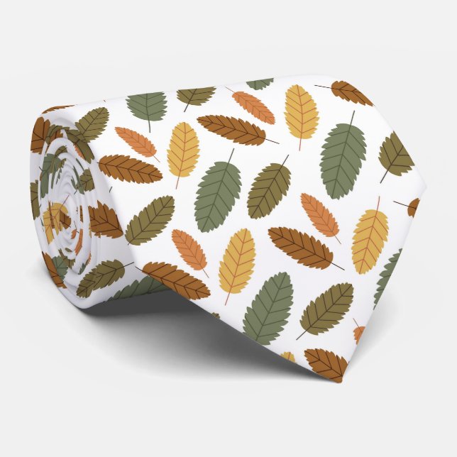 Gravata Fall Vibes Autumn Season Neck Tie (Rolled)