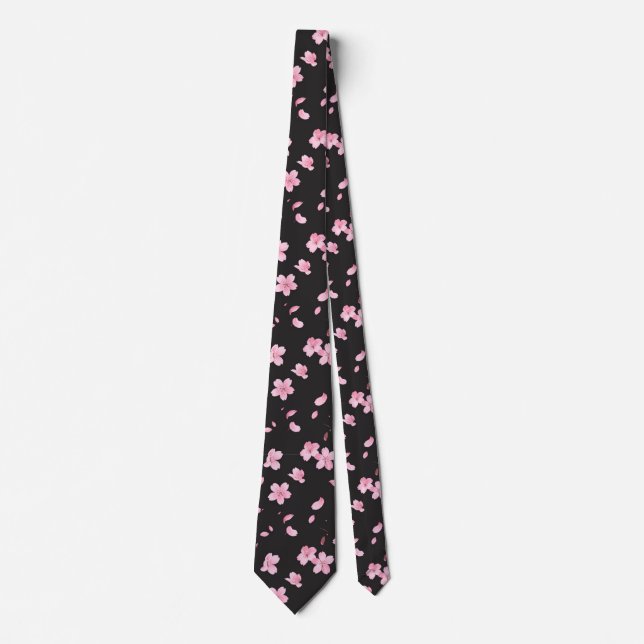 Gravata Falling Sakura Blossoms Neck Tie (Frente)