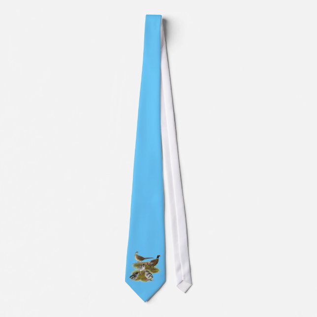 Gravata Família de Faisão-de-pescoço-anilado (Frente)