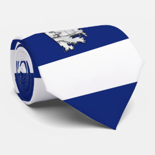 Gravata Farol-cromo em faixas azuis do marinho náutico