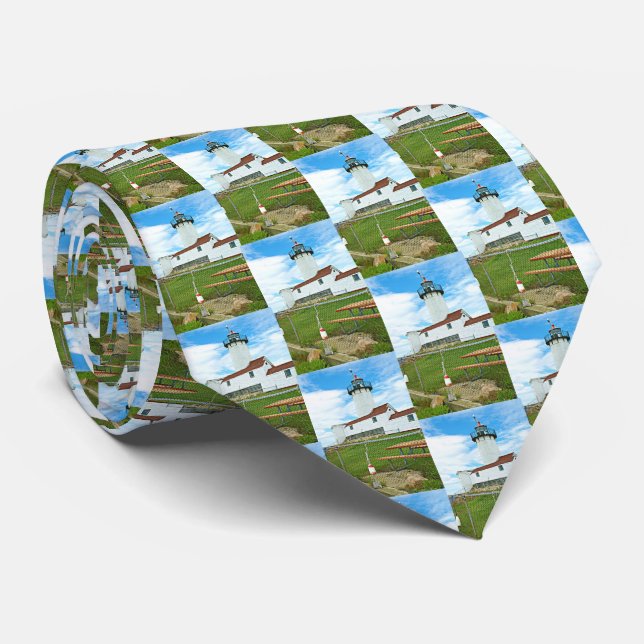 Gravata Farol de East Point, Massachusetts Mens Tie (Rolled)