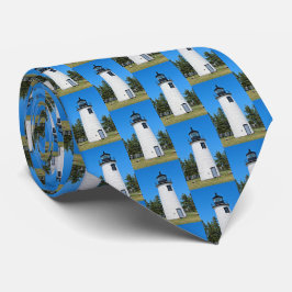 Gravata Farol de Plum Island, Massachusetts Mens Tie