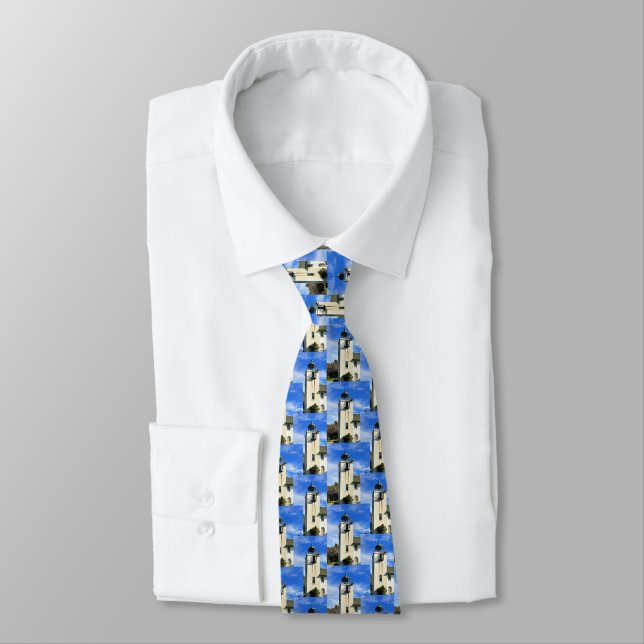 Gravata Farol Horton Point, New York Mens Tie (Amarrado)