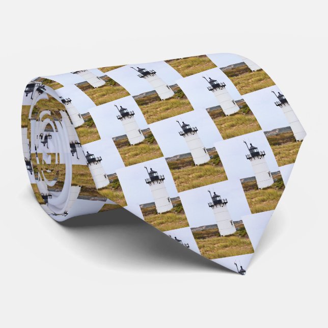 Gravata Farol Race Point, Massachusetts Mens Tie (Rolled)