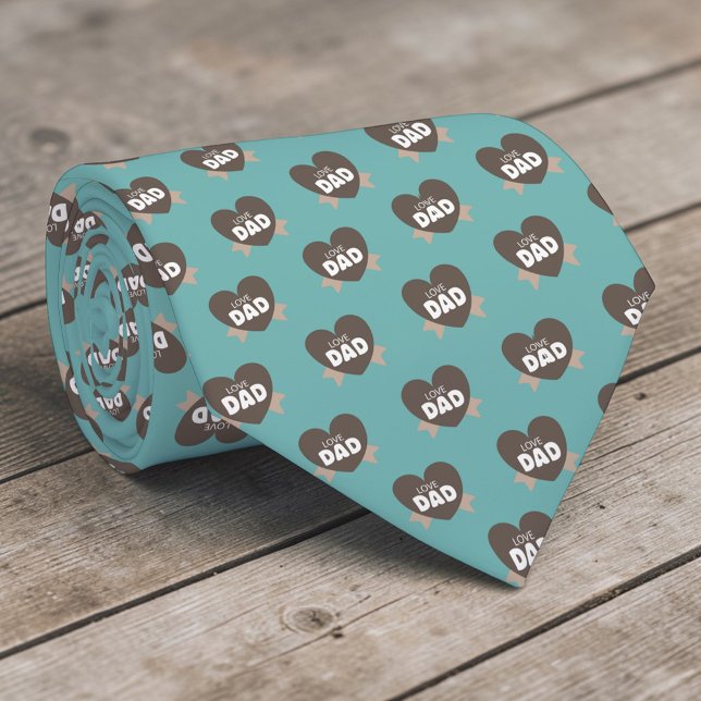 Gravata Father's Day Dad Pattern Necktie Tie (Criador carregado)