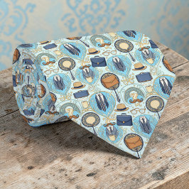 Gravata Father's Day Dapper Dad Pattern Necktie Tie