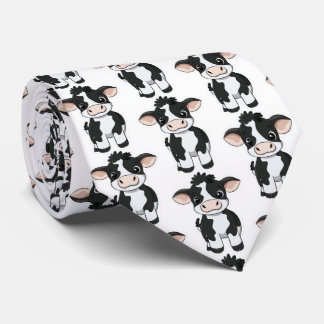 Gravata Fazenda gráfica de vaca masculina
