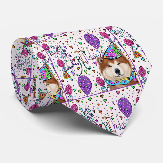 GRAVATA FELIZ ANIVERSÁRIO (Rolled)