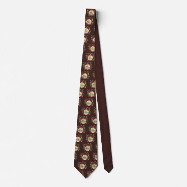 Gravata feliz ano novo vintage clock tie (Frente)